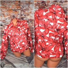 Rafaella Large Jean Jacket Multicolored Floral Designs