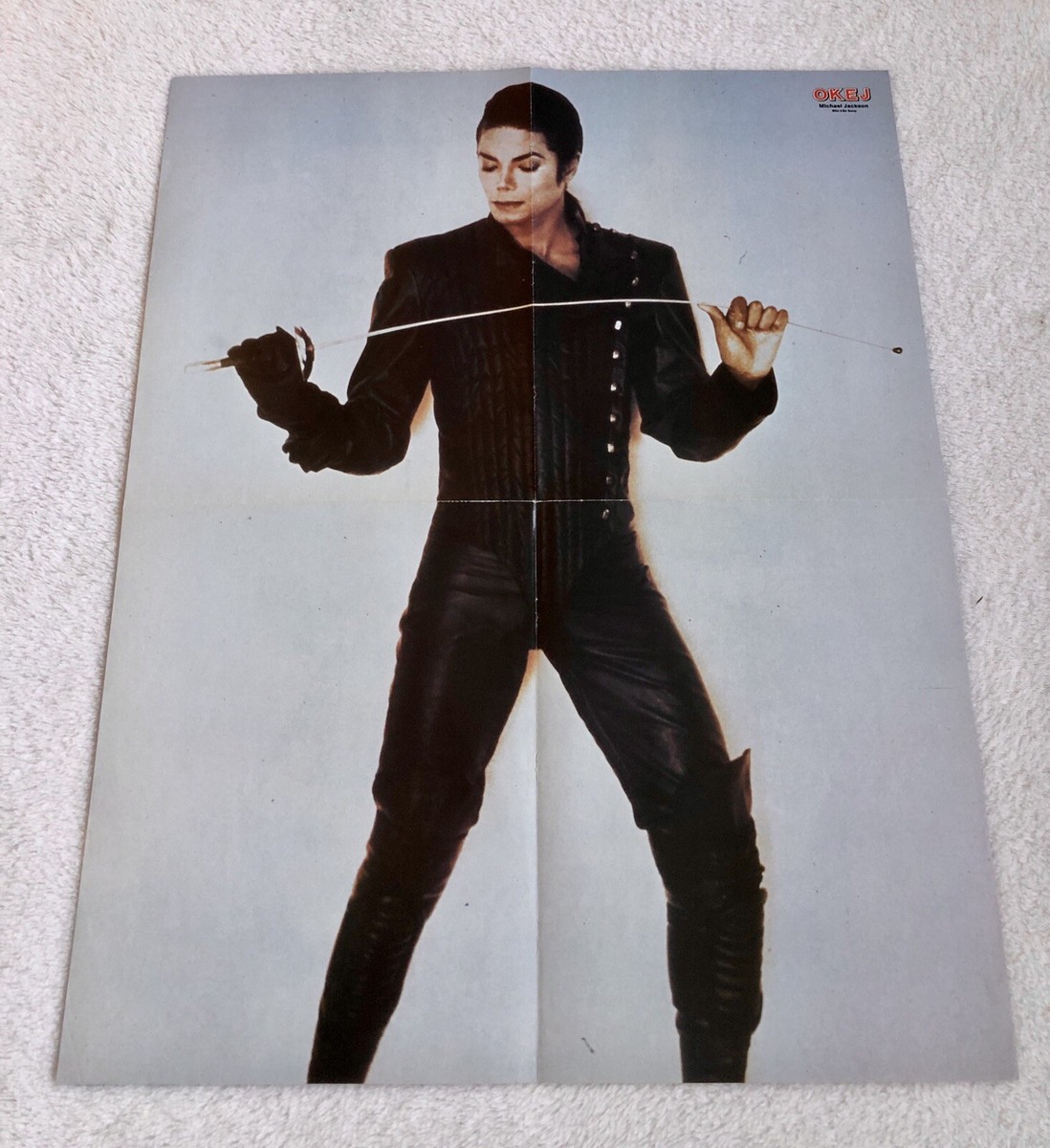 Michael Jackson 1991 Poster Swedish Music magazine Okej Vintage