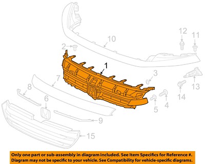 Genuine OEM Grille for Honda 71121TXMA01 for sale online | eBay 