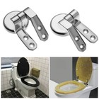<!--F#f_0-->Pair of Toilet Chrome Hinges With Fittings Toilet Seat Replacement Mountings<!--F/-->