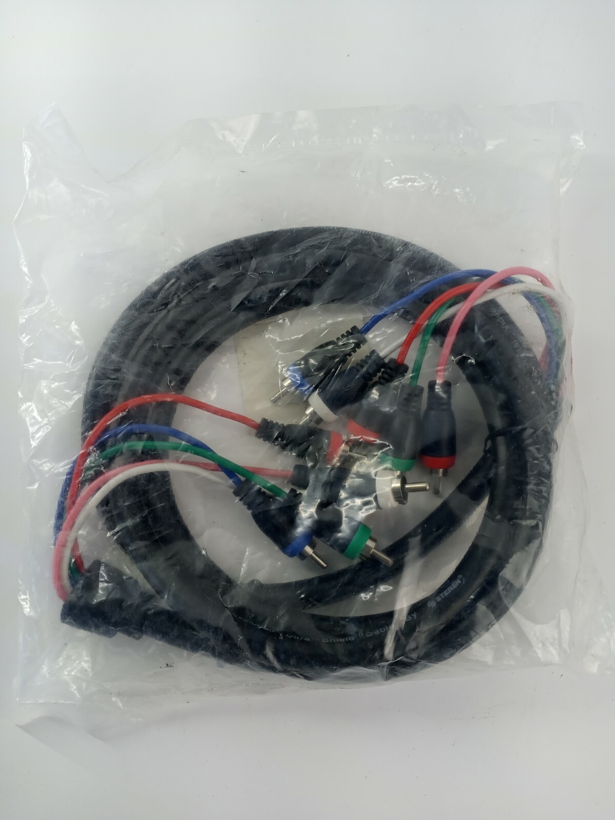 STEREN 257-606BK 12 FT 5-RCA MINI COMPONENT VIDEO AUDIO CABLE