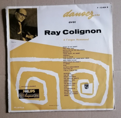 Tanzen Mit RAY COLIGNON Am Hammond Orgel 10'' LP 1959 Artwork M Laville PHILIPS