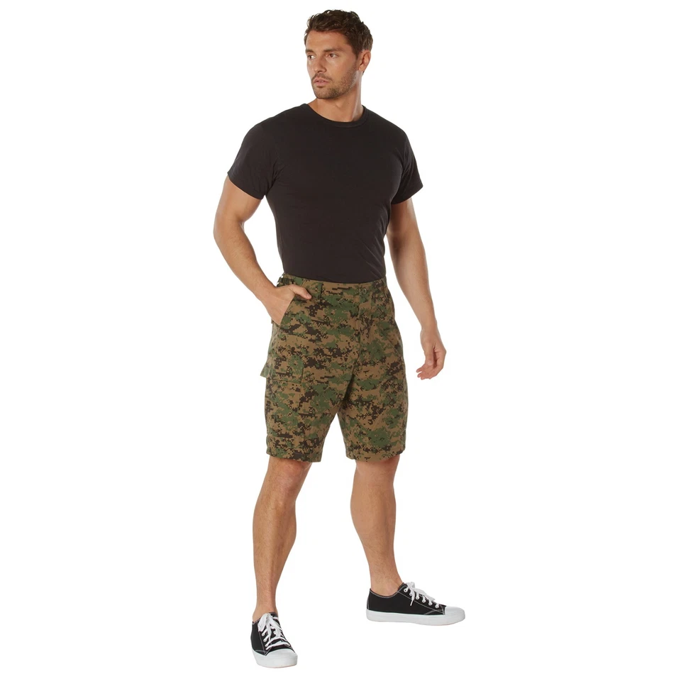 Tactical BDU Shorts Woodland Digital Camo Cargo Shorts Army Fatigues S - 3XL - Image 4 of 4