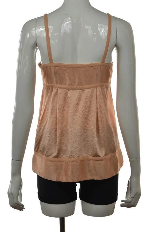 Marc By Marc Jacobs 女式上衣 6 码粉彩橙色衬衫细肩带丝绸 — 第 2/4 张图片