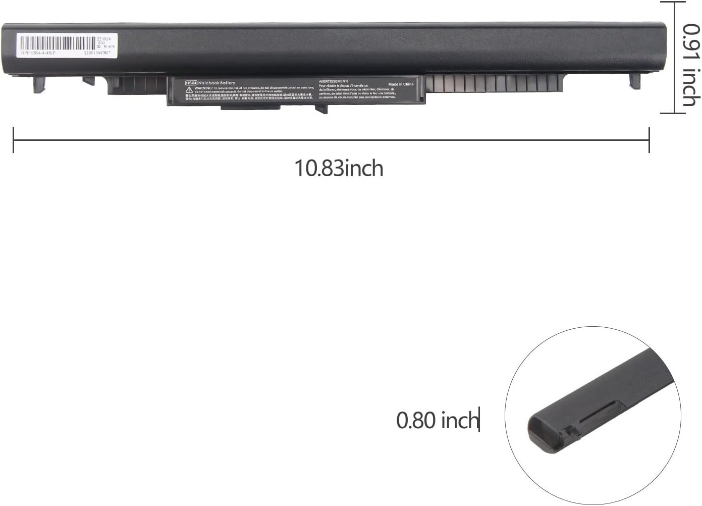 Batteria sostituisce HP TPN-I120 TPN-I119 2200mAh 10,95V