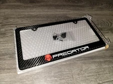 Predator Carbon Fiber License Plate Frame Cover Premium Carbon Fiber