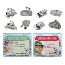 200pcs Orthodontic Buccal Tubes Roth 1st 2nd Molar Brackets tubos de ortodoncia