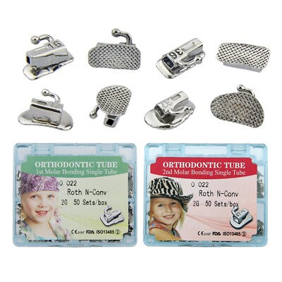 200pcs Orthodontic Buccal Tubes Roth 1st 2nd Molar Brackets tubos de ortodoncia