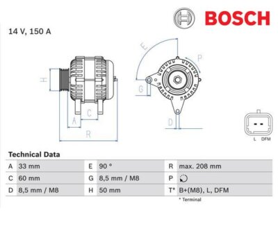 Generator BOSCH 0986047390 für Renault Laguna II Grandtour