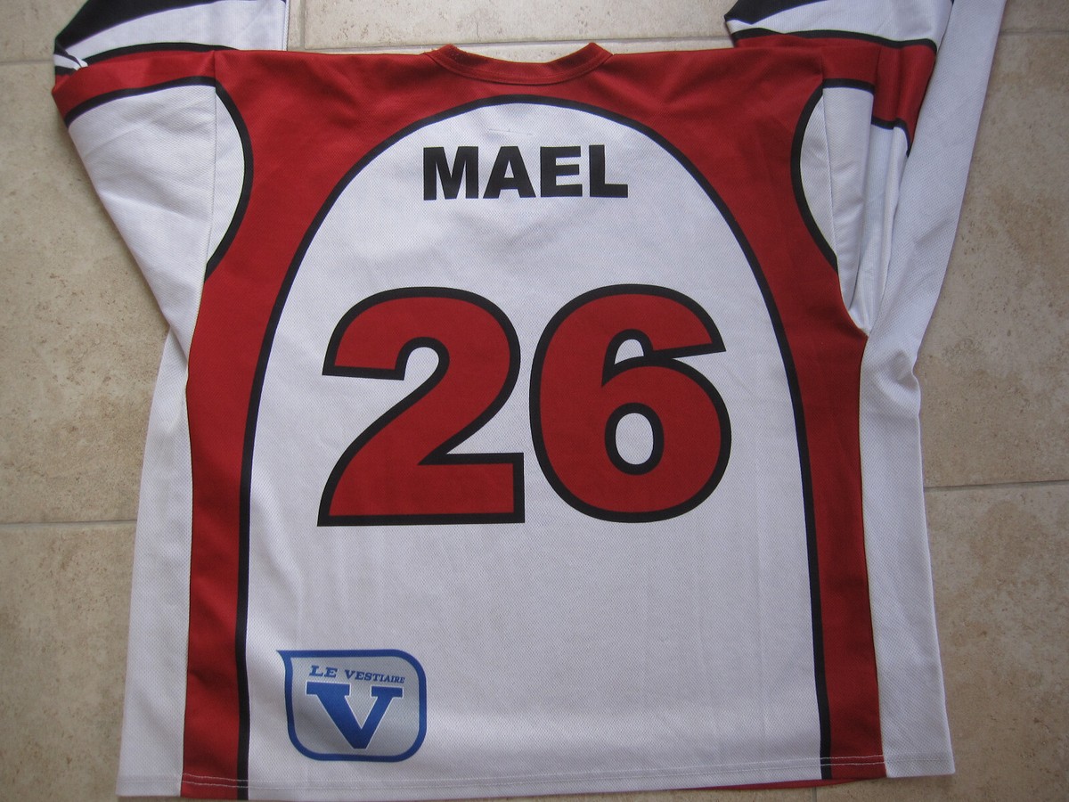 Maillot Vintage Hockey Les Belougas Saucisses Toulouse #4 - Taille XL, Noir Rétro