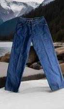 Vintage Rocky Mountain Jeans Womens 18 Blue Bare Back Denim Rockies RB83562001