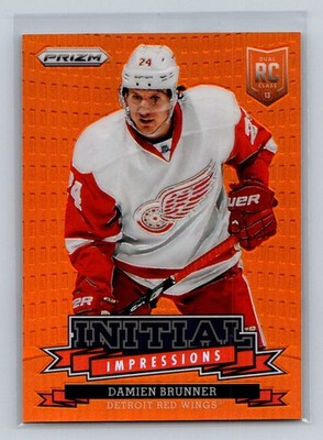 2013-14 Panini Prizm #II-10 Damien Brunner /50  Detroit Red Wings Orange