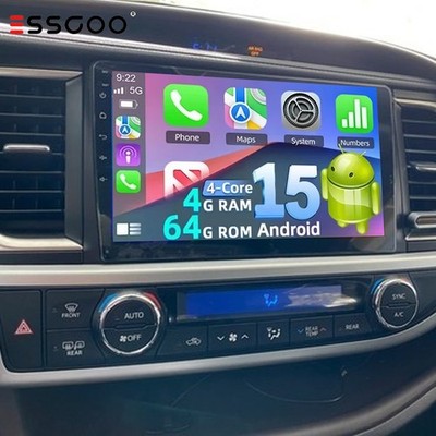4+64G For Toyota Highlander 15-2019 Car Stereo Radio Carplay Android 15 GPS Navi