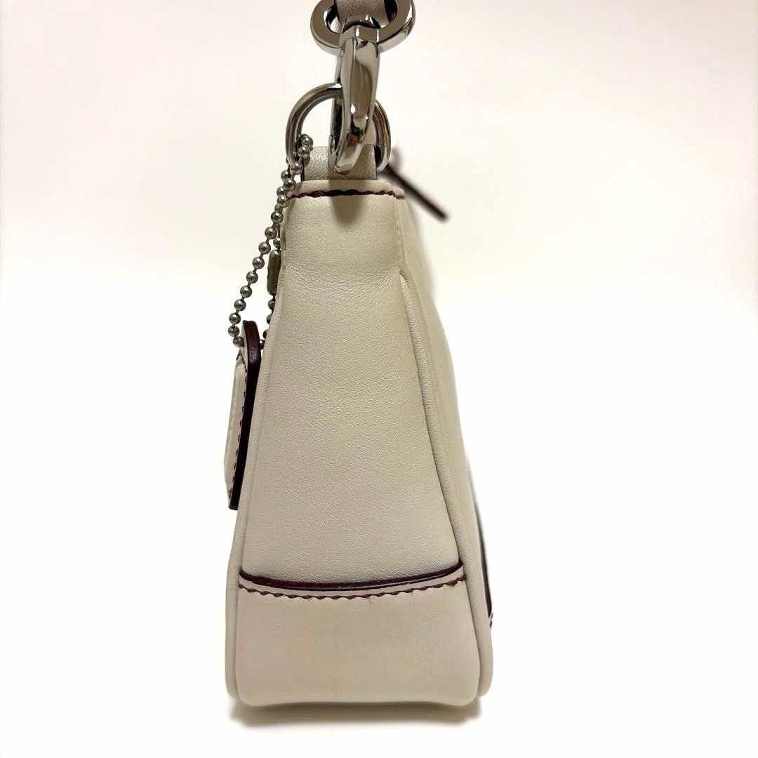 Coach White Leather Demi Pouch Handbag Bag 7785 Vintage Y2K AUTH