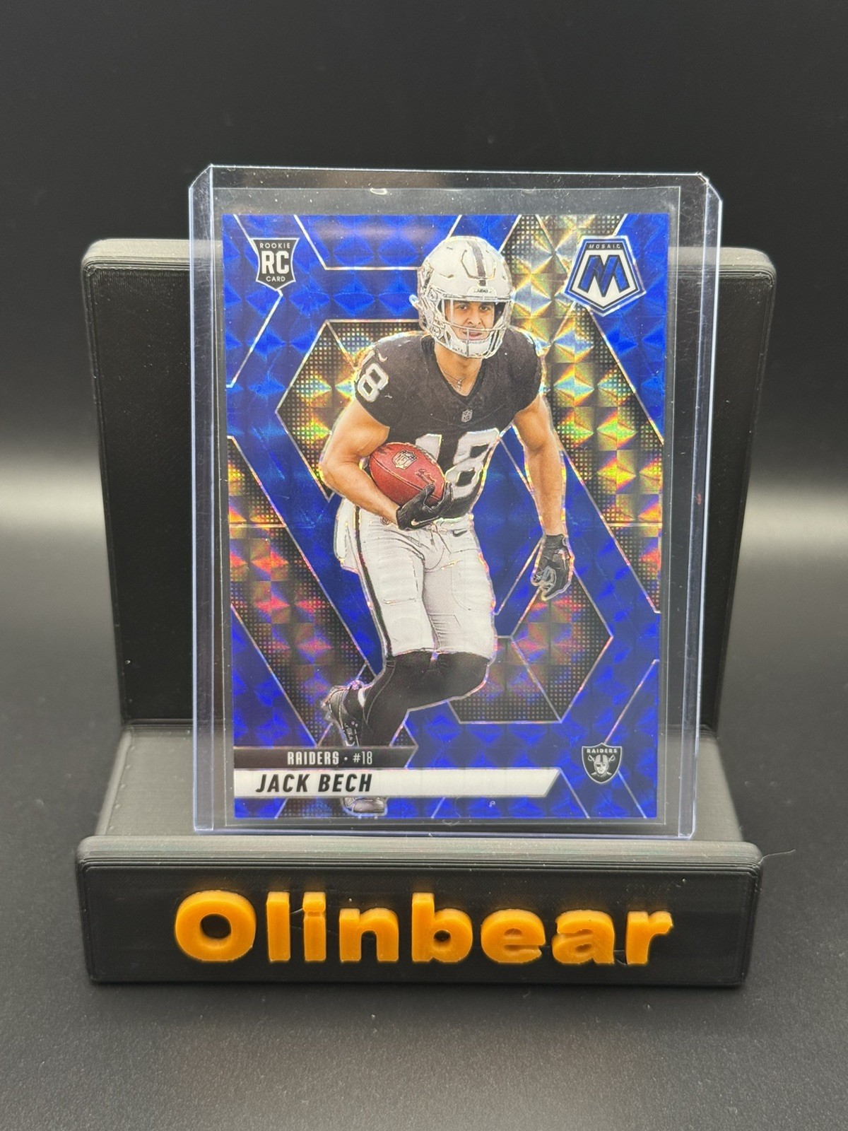 2025 Mosaic Jack Bech Reactive Blue Mosaic Prizm # 349 RC