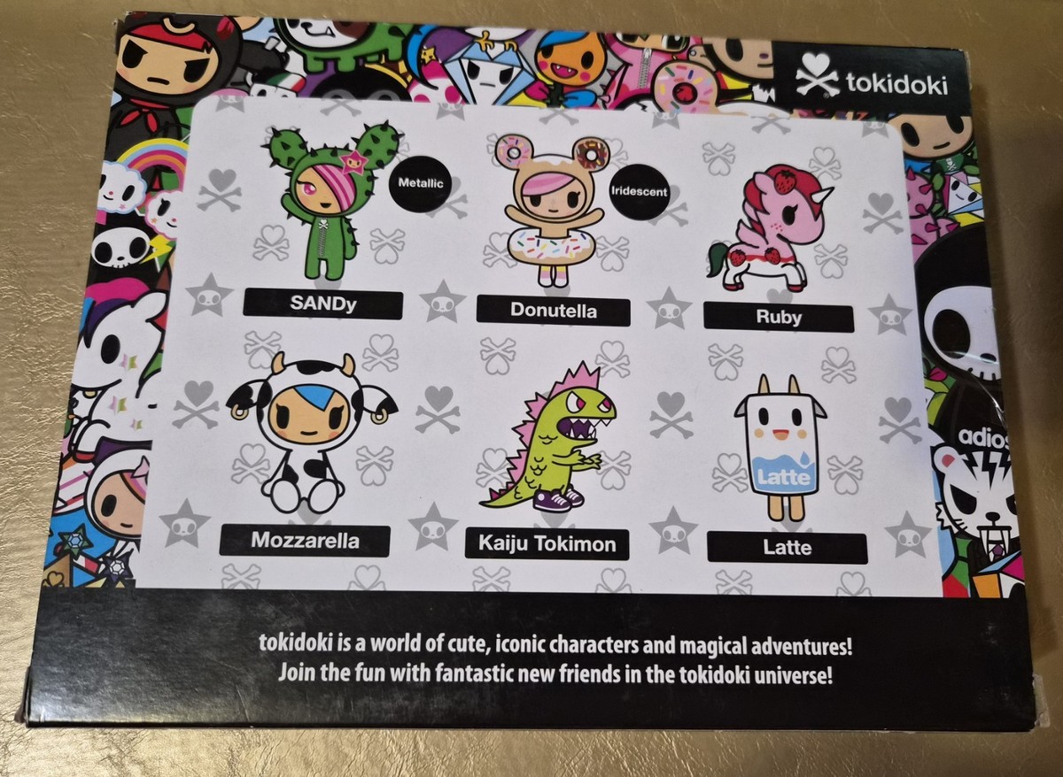 TOKIDOKI 6 FIGURE PACK 2 INCH DONUTELLA, MOZZARELLA,KAIJU TOKIMON