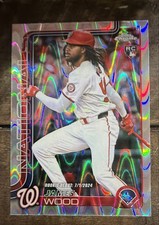 2025 Topps Chrome Update Series - Rookie Debut James Wood #USC95 RayWave...