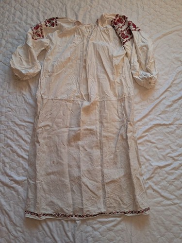 Ukrainian Vyshyvanka Vintage Dress Era Woman Clothing Made Ukraine Collectible