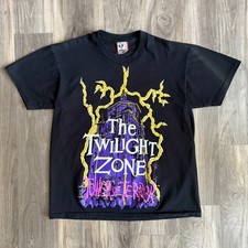 Vintage Disney The Twilight Zone Tower Of Terror T-Shirt Size L Glow in Dark USA