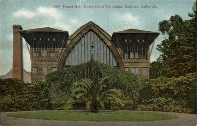 Berkeley CA California University UC Hearst Hall c1900-20s Vintage Postcard