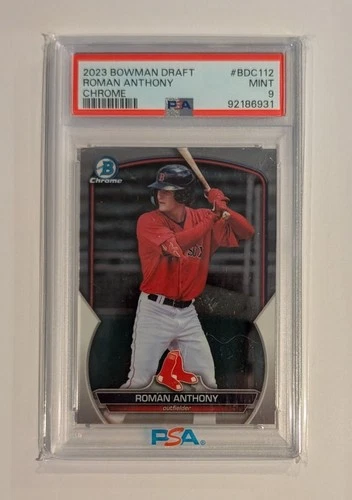 2023 Bowman Draft Chrome Roman Anthony BDC112 Red Sox RC PSA 9 Mint