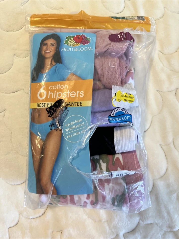 Fruit Of The Loom Cotton Hipsters Underwear Women’s L Sz 12 6 Pack Pink 7 New - Image 3 of 4