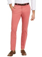 Tommy Hilfiger Mens Modern fit Dress Pants 36 / 32 Light Red Solid