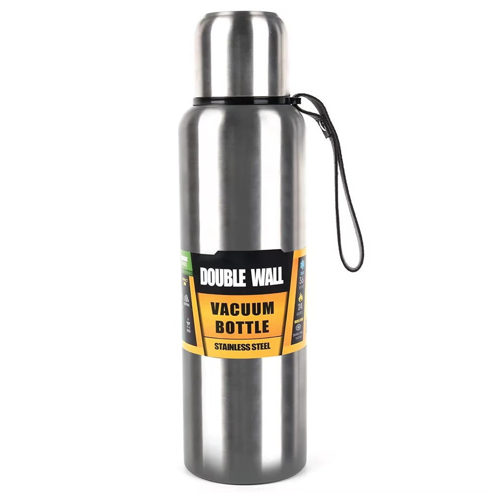 Large Capacity 500/1000Ml Thermal Bottle Vacuum Double Wall 304 Stainless Steel 