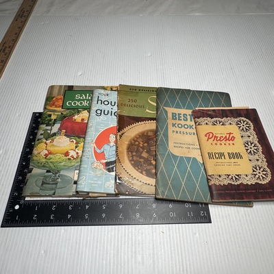 #ad 5 Old Cookbooks Salads amp; Soups Pressure Cooker Presto Cookbooks $19.96