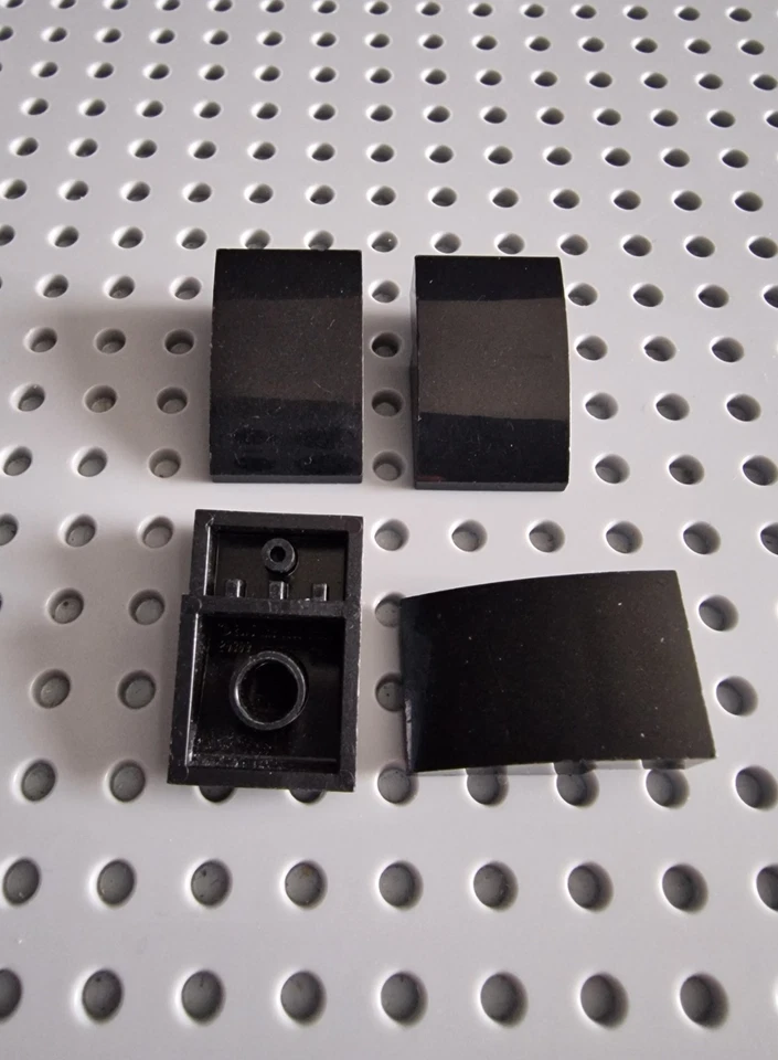 Lego Bogenstein Schrägstein Dachstein 2x3 Schwarz 4 Stück 24309 A014 - Bild 1 von 1