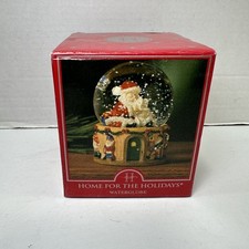 Home for Holiday Santa  s Workshop Musical Waterglobe w box