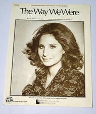VTG 1973 SHEET MUSIC THE WAY WE WERE Movie As Performed by BARBARA STREISAND