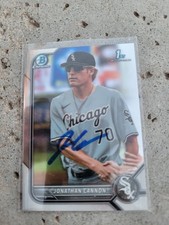 Jonathan Cannon Signed 2022 Bowman Chrome Baseball Card #BDC-180 Whitesox