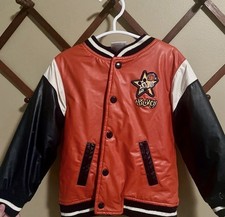 Vintage Mickey Mouse Disney Varsity Club Jacket Orange And Black Size 3T