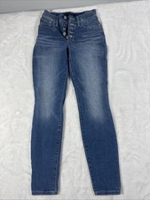 Lucky Brand Women's Bridgettte High Rise Skinny Jeans Button Fly Size 0 / 25