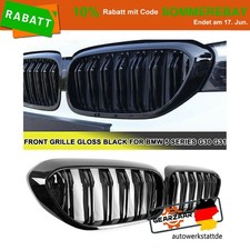 Sport Nieren K�hlergrill Doppelsteg F�r BMW 5er G30 G31 Glanz Schwarz Grill NEU