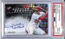 2022 Topps Pristine Popular Demand Gold #PDA-JS Juan Soto PSA 10 GEM MINT Auto 1