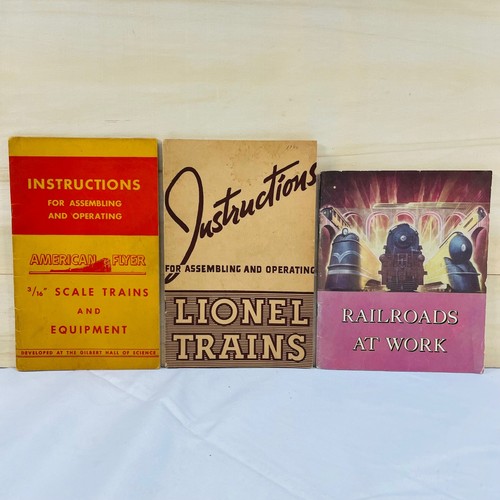 Vintage Model Train & Railroad Booklet 3-Piece Collector's Lot