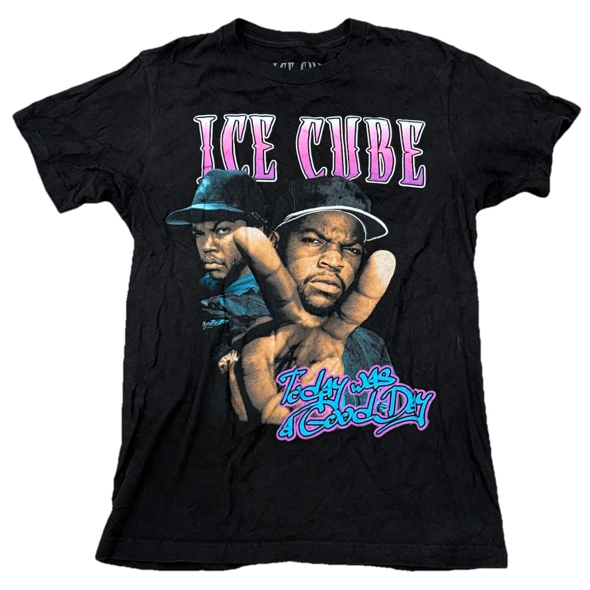 Vintage Style Ice Cube Hip Hop 90s Rap Retro Tee Men’s Size Small Nwa
