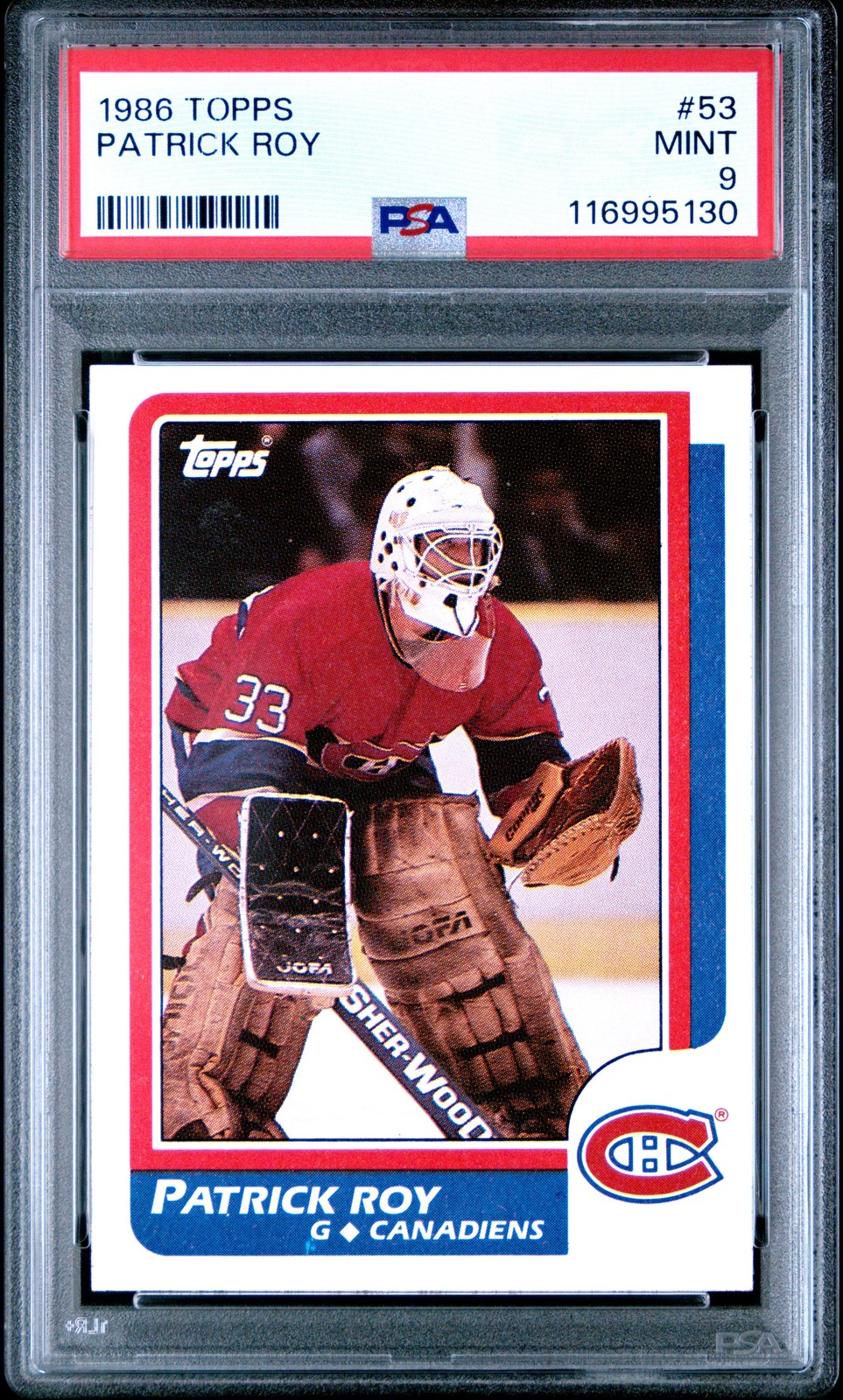 1986 TOPPS #53 PATRICK ROY PSA 9