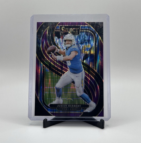 Panini Select 2024 Club Level Justin Herbert #232 Purple Shock Prizm /360