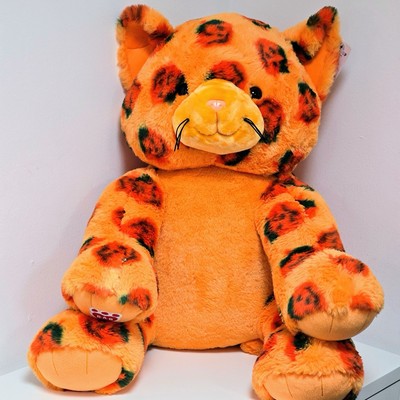 Riesiges Kürbis Kätzchen Build A Bear Plüsch Jumbo riesig neu mit Etikett 91 cm