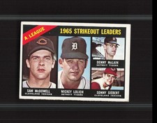 1966 Topps 226 McDowell Lolich McLain Siebert