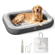 QPAU Inflatable Dog Bed with Sides, Washable Outdoor Orthopedic Dog Bed for T...