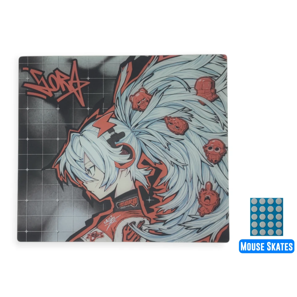 New Drift Sora Glass Mouse Pad Gaming Speed Precision with anti slip back - Image 4 of 4