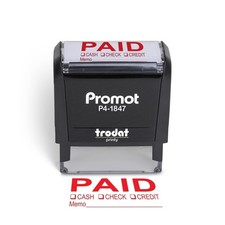 Paid Stamp Self Inking Stamp - Paid Stamp for Office, Accounts Payable Stamp ...
