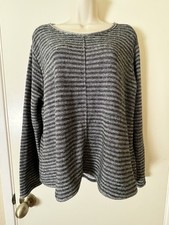 A & C United Knit wear Top Sz L USA Made 60% Cotton Long Sleeve Lagenlook