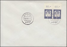 361y Bedeutende Deutsche OR-Paar Gef&auml;lligkeitsstempel AMERN 18.9.61 Blanko-FDC