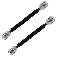 2 Pack 40cm Coaxial Cable Window/Door Pass Through Flat Cable, SO239 UHF7766
