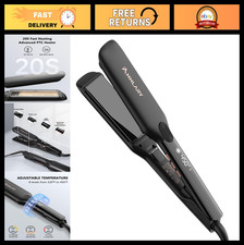 1.75" Professional Titanium Hair Straightener, Ionic Dual Voltage Flat Iron, Les